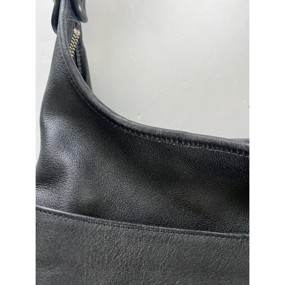 COACH Vintage Legacy Hobo 9058 Black Leather Shoulder Bag Silver Nickel USA Y2K - Picture 11 of 15
